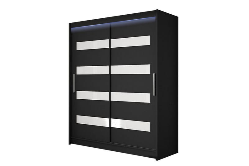 Leila Garderobe 150x200 cm - Svart - Oppbevaring - Klesoppbevaring - Garderober & garderobesystem