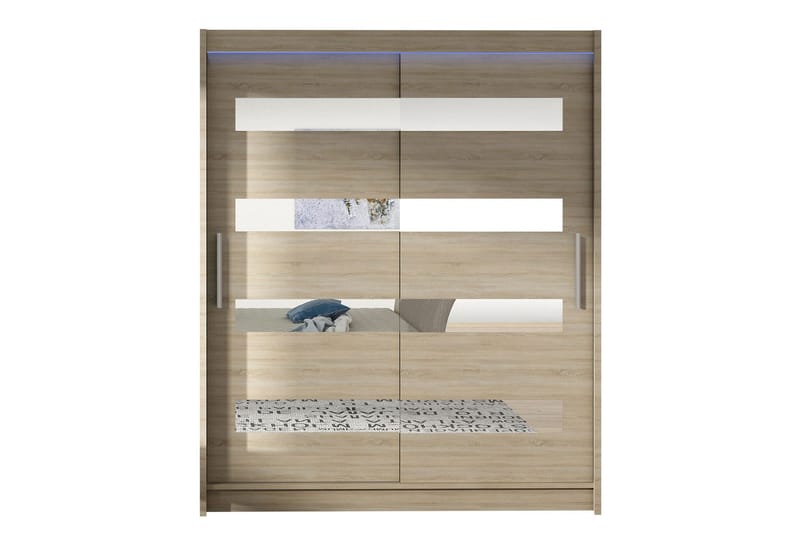 Beige Leila Garderobe med Speil 150x200 cm