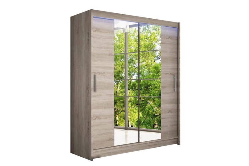 Leila Garderobe med Speil 150x200 cm, Beige