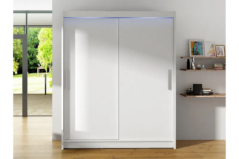 Leila Garderobeskap 150x200 cm - Hvit - Oppbevaring - Klesoppbevaring - Garderober & garderobesystem