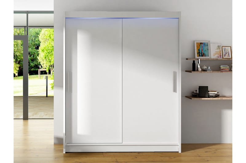 Leila Garderobeskap 150x200 cm - Hvit - Oppbevaring - Klesoppbevaring - Garderober & garderobesystem