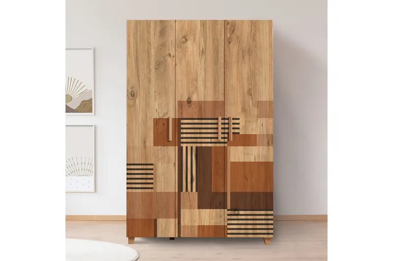 Leva Garderobe 120x189 cm Brun - Hanah Home - Oppbevaring - Klesoppbevaring - Garderober & garderobesystem