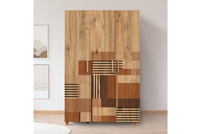 Leva Garderobe 120x189 cm Brun - Hanah Home - Oppbevaring - Klesoppbevaring - Garderober & garderobesystem
