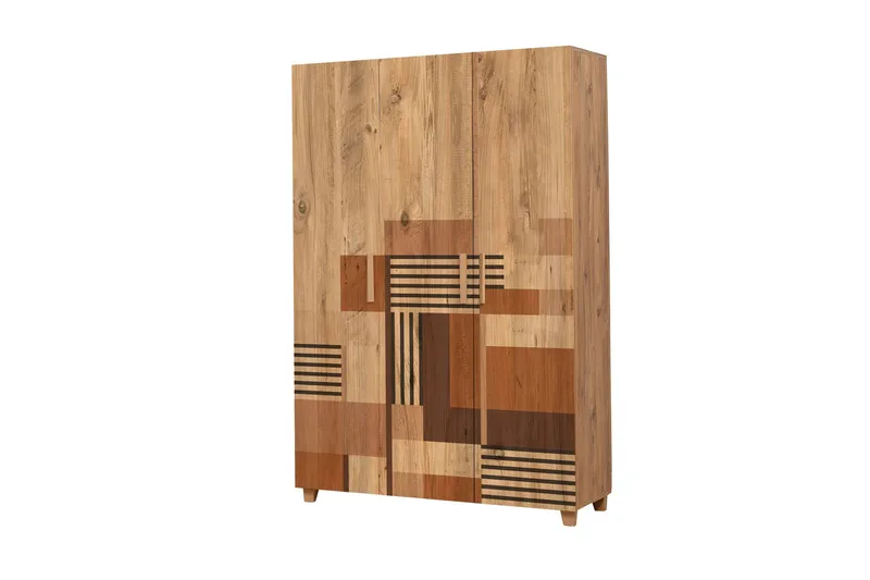 Leva Garderobe 120x189 cm Brun - Hanah Home - Oppbevaring - Klesoppbevaring - Garderober & garderobesystem