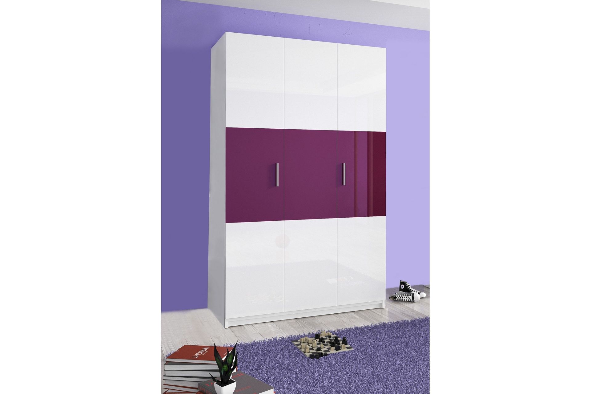 Liesha Garderobe 120 cm - Lilla