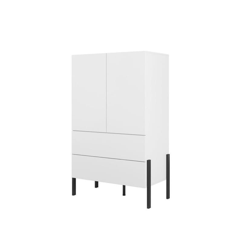 Linskap Jukon S 2 dører med 2 skuffer, Hvit supermat