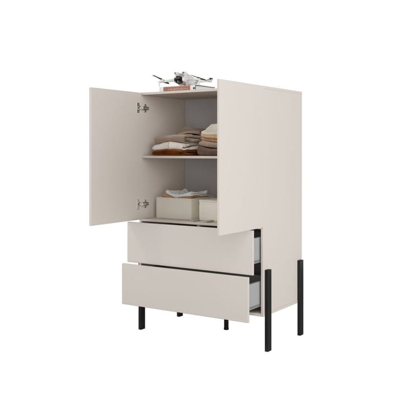 Linskap Jukon S 2 dører med 2 skuffer - Kasjmir - Oppbevaring - Klesoppbevaring - Garderober & garderobesystem - Garderobeskap & klesskap