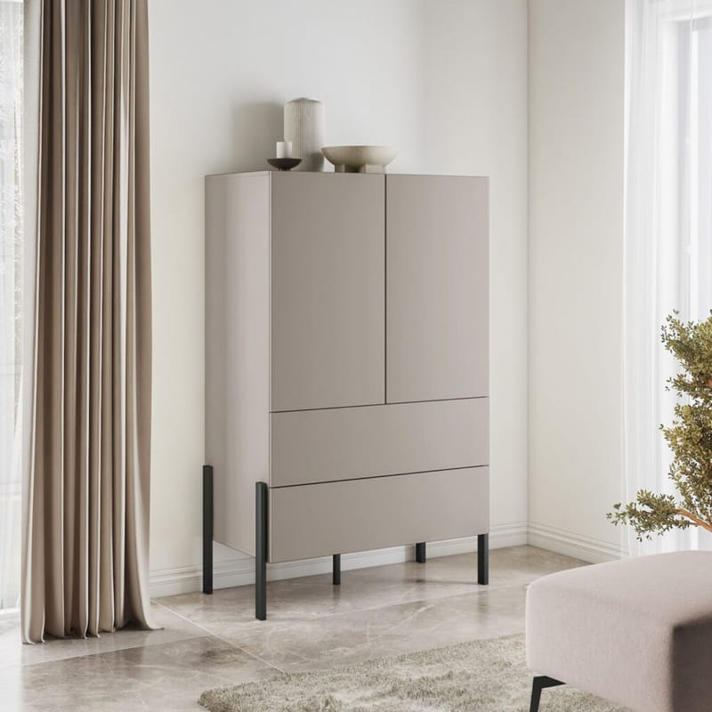 Linskap Jukon S 2 dører med 2 skuffer - Kasjmir - Oppbevaring - Klesoppbevaring - Garderober & garderobesystem - Garderobeskap & klesskap