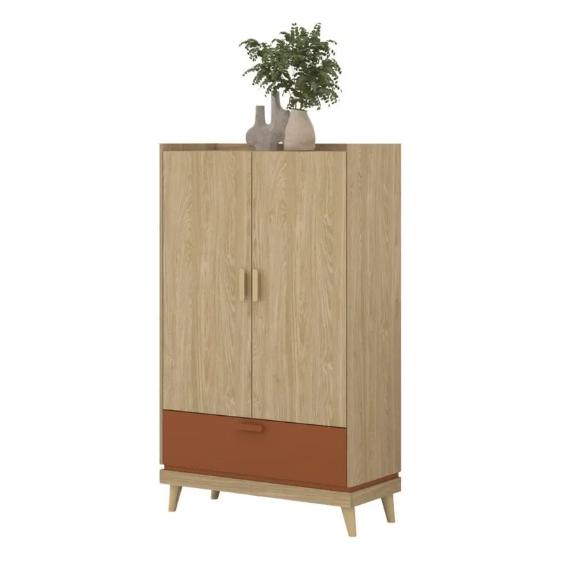 Linskap Scandi 2 dører 1 skuff - Oljet eik - Oppbevaring - Klesoppbevaring - Garderober & garderobesystem - Garderobeskap & klesskap