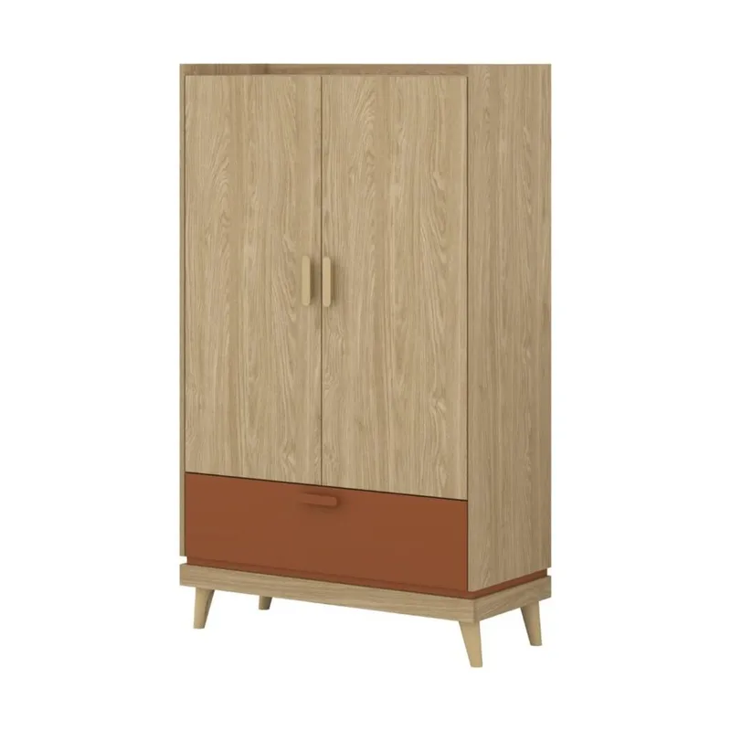 Linskap Scandi 2 dører 1 skuff, Oljet eik