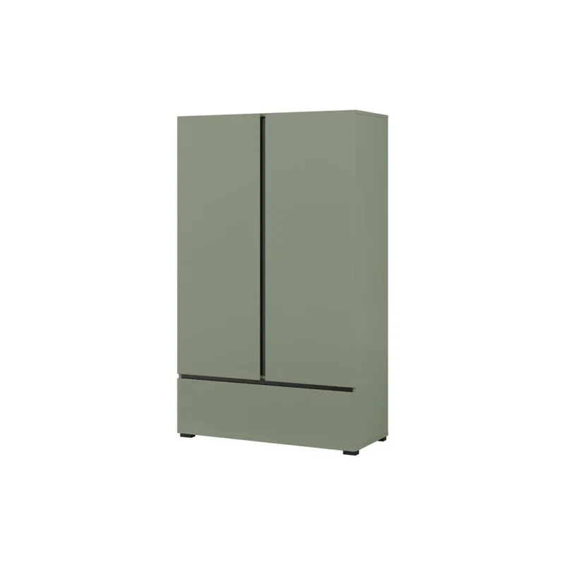 Lintøyskap Cross S 2 Dører 1 Skuff - Grønn - Oppbevaring - Klesoppbevaring - Garderober & garderobesystem - Garderobeskap & klesskap