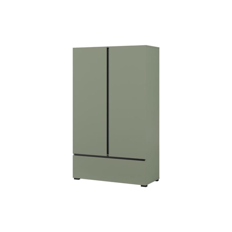 Lintøyskap Cross S 2 Dører 1 Skuff - Grønn - Oppbevaring - Klesoppbevaring - Garderober & garderobesystem - Garderobeskap & klesskap