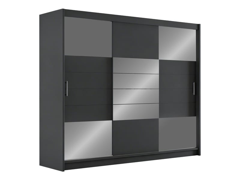 Lionel Garderobe med speil 250x215 cm, grafitt