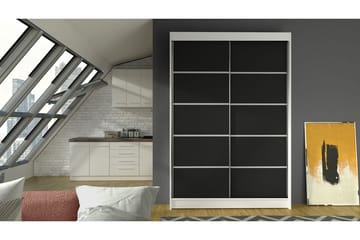 Liverpool Garderobe 120x200 cm - Svart/Hvit - Oppbevaring - Klesoppbevaring - Garderober & garderobesystem