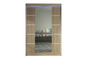 Liverpool Garderobe med Speil 120x200 cm