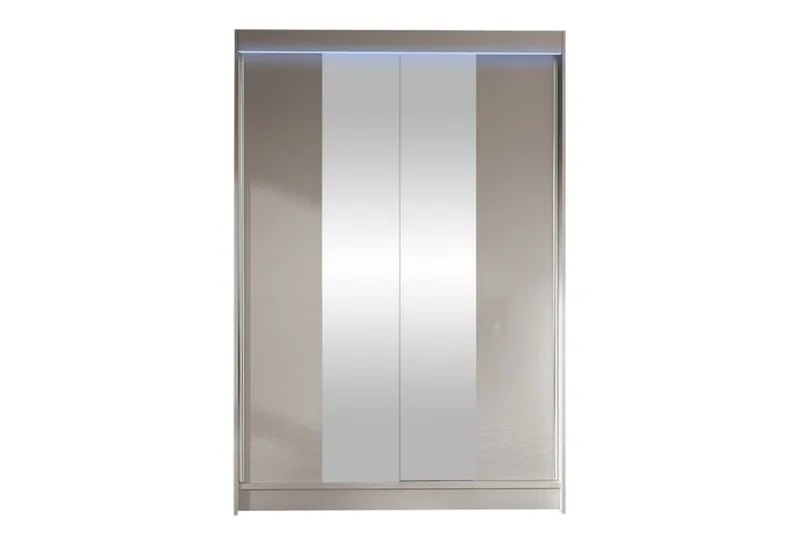 Liverpool Garderobe Med Speil 120x200 cm - Beige - Oppbevaring - Klesoppbevaring - Garderober & garderobesystem