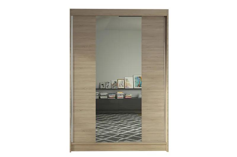 Liverpool Garderobe med Speil 120x200 cm, Beige