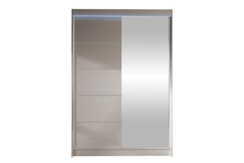 Liverpool Garderobe Med Speil 120x200 cm - Beige - Oppbevaring - Klesoppbevaring - Garderober & garderobesystem
