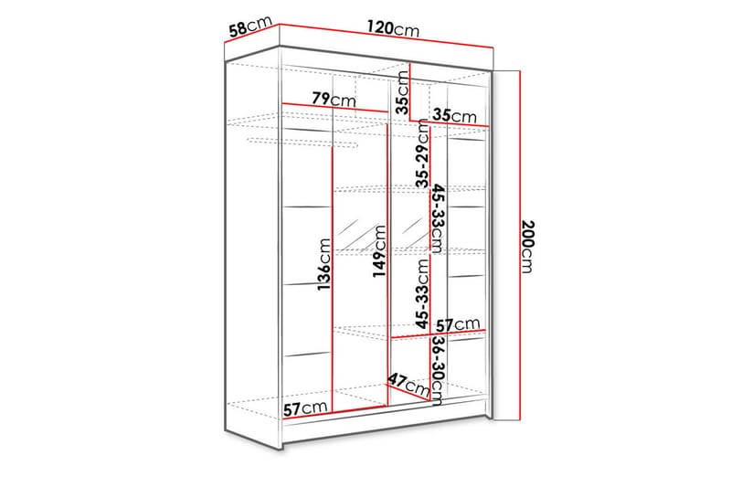 Liverpool Garderobe - Oppbevaring - Klesoppbevaring - Garderober & garderobesystem