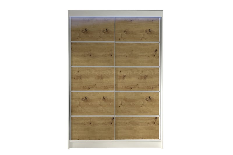 Liverpool Garderobeskap 120 cm i Lyst Tre, Hvit|Tre