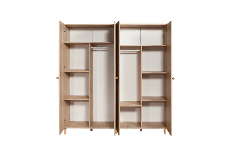 Loni Garderobe 180 cm - Brun - Oppbevaring - Klesoppbevaring - Garderober & garderobesystem