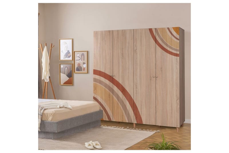 Loni Garderobesskåp 180x192 cm - Oppbevaring - Klesoppbevaring - Garderober & garderobesystem - Garderobeskap & klesskap