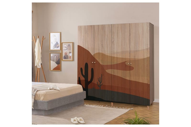 Loni Garderobesskåp 180x192 cm - Oppbevaring - Klesoppbevaring - Garderober & garderobesystem - Garderobeskap & klesskap