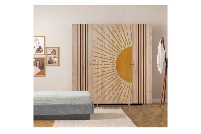 Loni Garderobesskåp 180x192 cm - Oppbevaring - Klesoppbevaring - Garderober & garderobesystem - Garderobeskap & klesskap