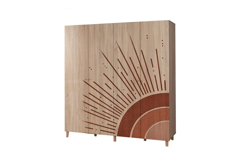 Loni Garderobesskåp 180x192 cm - Oppbevaring - Klesoppbevaring - Garderober & garderobesystem - Garderobeskap & klesskap