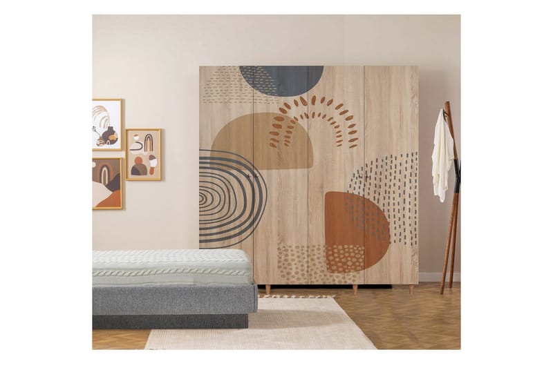 Loni Garderobesskåp 180x192 cm - Oppbevaring - Klesoppbevaring - Garderober & garderobesystem - Garderobeskap & klesskap
