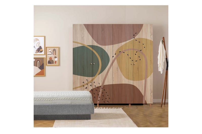 Loni Garderobesskåp 180x192 cm - Oppbevaring - Klesoppbevaring - Garderober & garderobesystem - Garderobeskap & klesskap