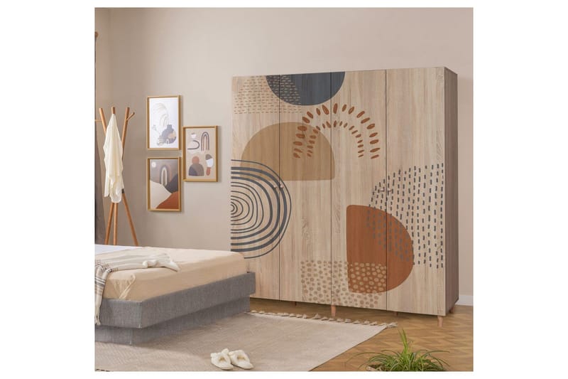 Loni Garderobesskåp 180x192 cm - Oppbevaring - Klesoppbevaring - Garderober & garderobesystem - Garderobeskap & klesskap