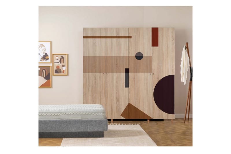 Loni Garderobesskåp 180x192 cm - Oppbevaring - Klesoppbevaring - Garderober & garderobesystem - Garderobeskap & klesskap