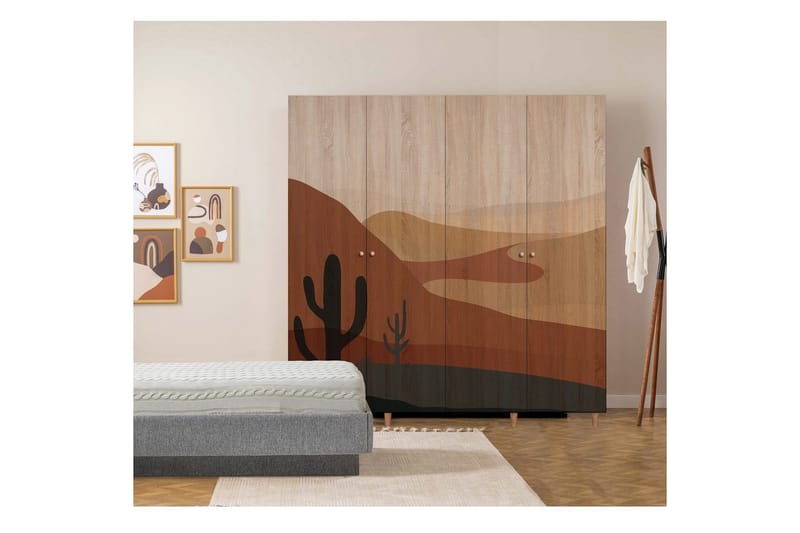 Loni Garderobesskåp 180x192 cm - Oppbevaring - Klesoppbevaring - Garderober & garderobesystem - Garderobeskap & klesskap