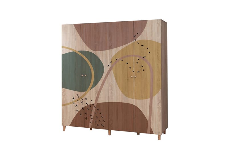 Loni Garderobesskåp 180x192 cm - Oppbevaring - Klesoppbevaring - Garderober & garderobesystem - Garderobeskap & klesskap