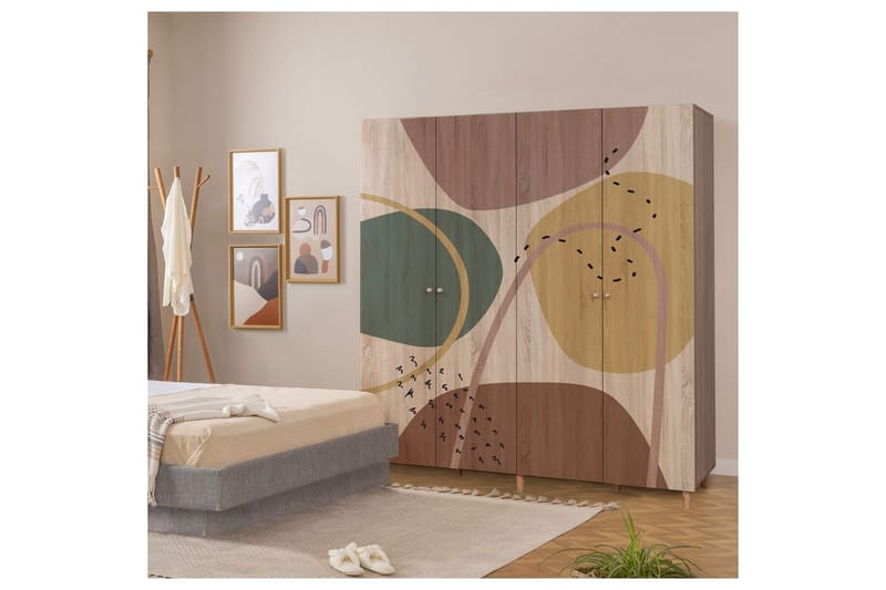 Loni Garderobesskåp 180x192 cm - Oppbevaring - Klesoppbevaring - Garderober & garderobesystem - Garderobeskap & klesskap