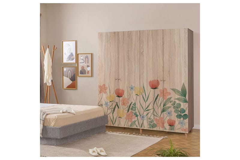 Loni Garderobesskåp 180x192 cm - Oppbevaring - Klesoppbevaring - Garderober & garderobesystem - Garderobeskap & klesskap