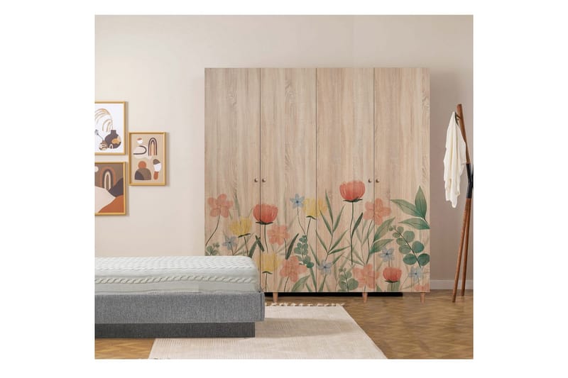 Loni Garderobesskåp 180x192 cm - Oppbevaring - Klesoppbevaring - Garderober & garderobesystem - Garderobeskap & klesskap