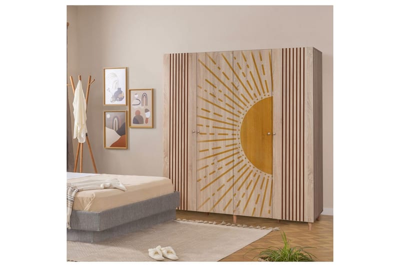 Loni Garderobesskåp 180x192 cm - Oppbevaring - Klesoppbevaring - Garderober & garderobesystem - Garderobeskap & klesskap