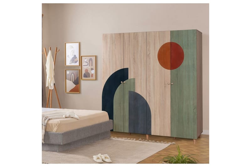 Loni Garderobesskåp 180x192 cm - Oppbevaring - Klesoppbevaring - Garderober & garderobesystem - Garderobeskap & klesskap