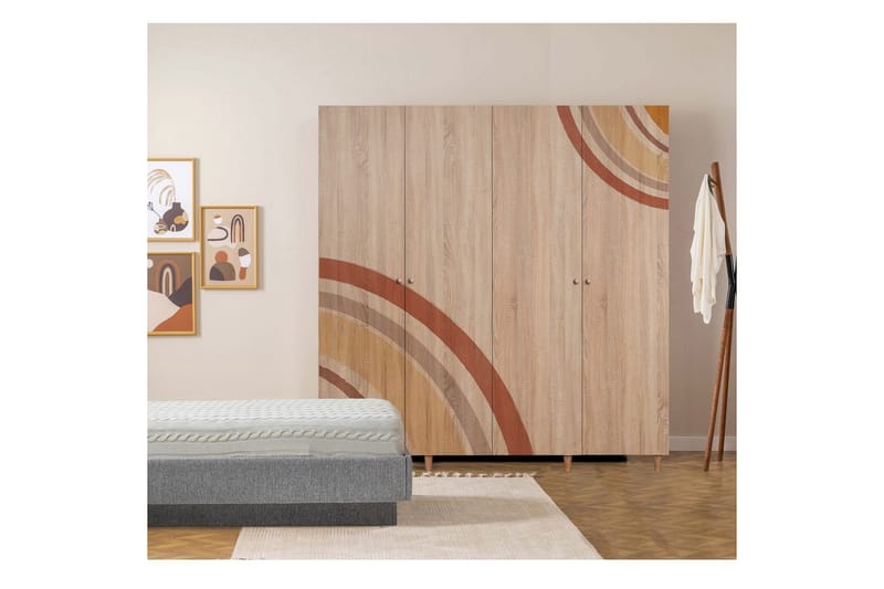 Loni Garderobesskåp 180x192 cm - Oppbevaring - Klesoppbevaring - Garderober & garderobesystem - Garderobeskap & klesskap