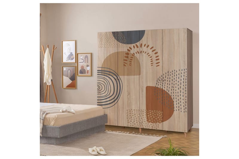 Loni Garderobesskåp 180x192 cm - Oppbevaring - Klesoppbevaring - Garderober & garderobesystem - Garderobeskap & klesskap
