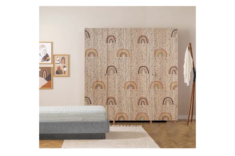 Loni Garderobesskåp 180x192 cm - Oppbevaring - Klesoppbevaring - Garderober & garderobesystem - Garderobeskap & klesskap