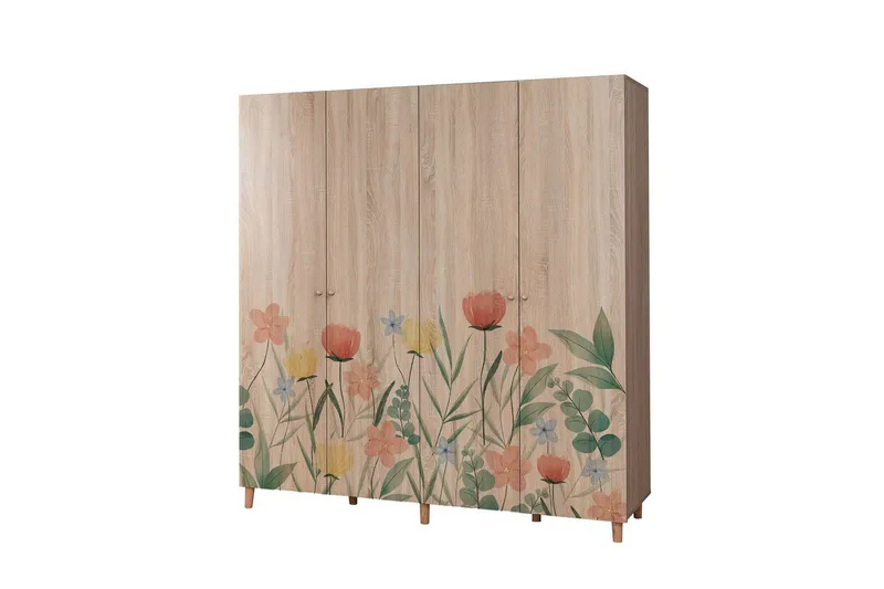 Loni Garderobesskåp 180x192 cm - Oppbevaring - Klesoppbevaring - Garderober & garderobesystem - Garderobeskap & klesskap