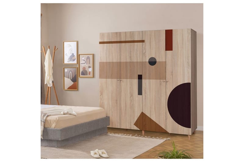 Loni Garderobesskåp 180x192 cm - Oppbevaring - Klesoppbevaring - Garderober & garderobesystem - Garderobeskap & klesskap