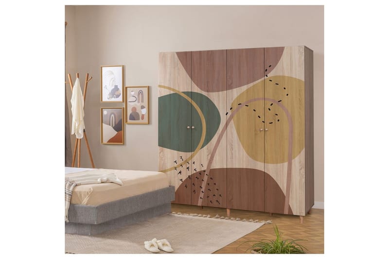 Loni Garderobesskåp 180x192 cm - Oppbevaring - Klesoppbevaring - Garderober & garderobesystem - Garderobeskap & klesskap