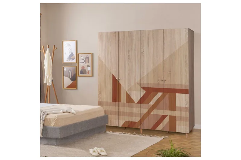 Loni Garderobesskåp 180x192 cm - Oppbevaring - Klesoppbevaring - Garderober & garderobesystem - Garderobeskap & klesskap