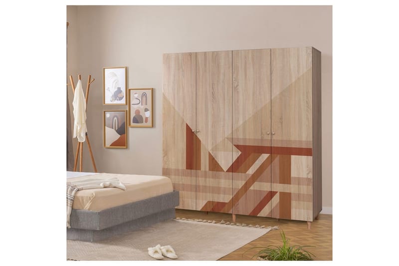 Loni Garderobesskåp 180x192 cm - Oppbevaring - Klesoppbevaring - Garderober & garderobesystem - Garderobeskap & klesskap