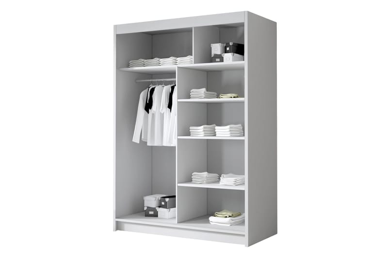 Lungos Garderobe 120x200 cm - Svart - Oppbevaring - Klesoppbevaring - Garderober & garderobesystem