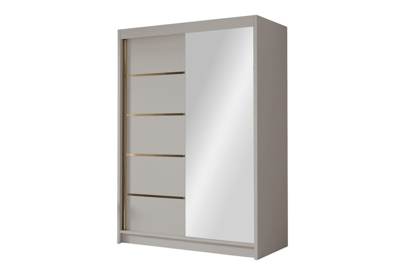 Lungos Garderobe med Speil 120x200 cm, Beige